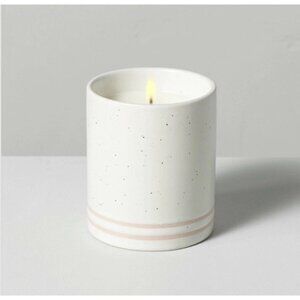 New Hearth & Hand Magnolia Citrus Grove Speckle Striped Ceramic Candle 7.1 oz